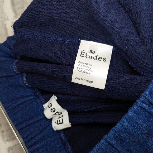 Etudes Studio Men's Relax fit Sweatpants in Indigo Cotton size 50 - Picture 4 of 8